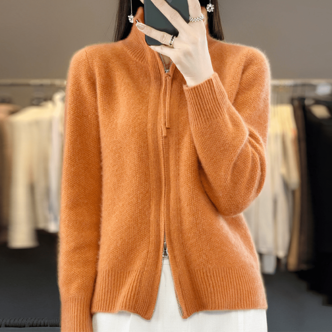 Lenoir™ | Cardigan zippé en cachemire