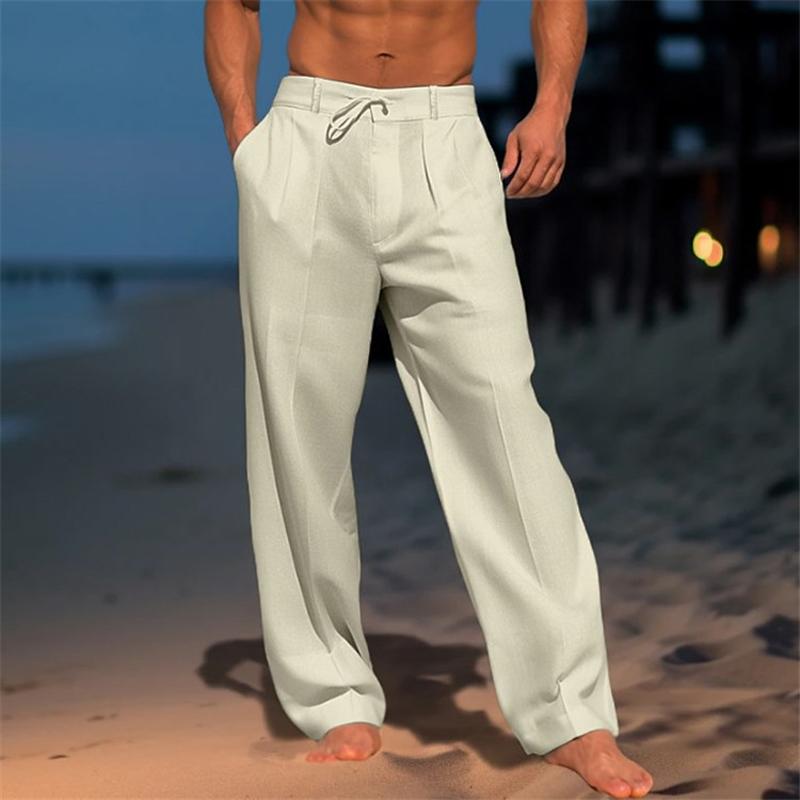 Lenoir™ | Pantalon uni en lin