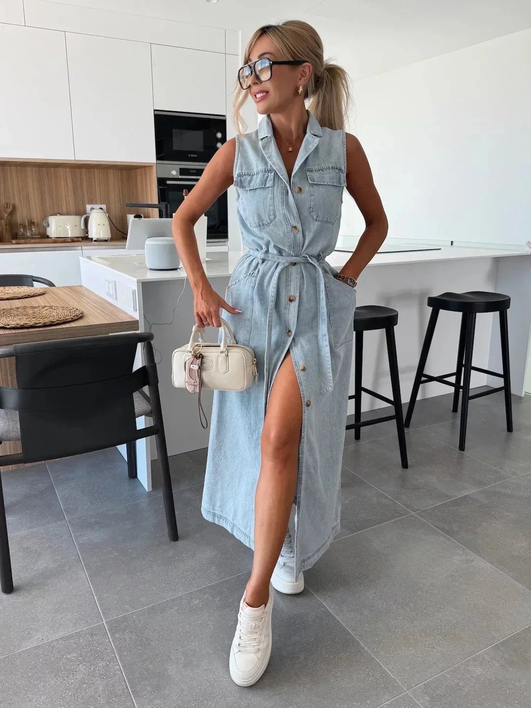 Lenoir™ | Robe longue en jean