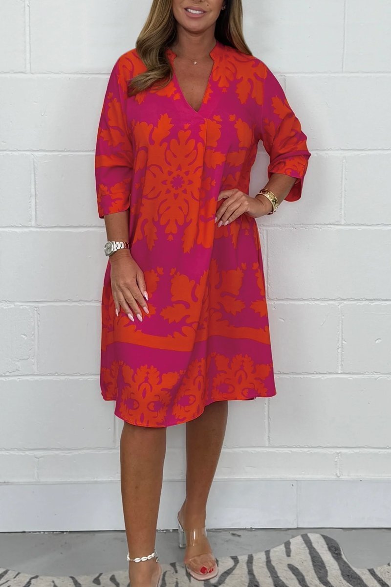 Isabelle | Robe printanière colorée