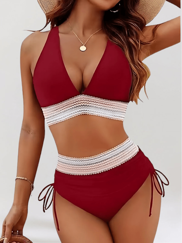 Anne™ | Ensemble de bikini taille haute avec effet ventre plat