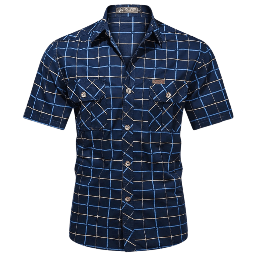 Lenoir™ | Chemise élégante à manches courtes à carreaux