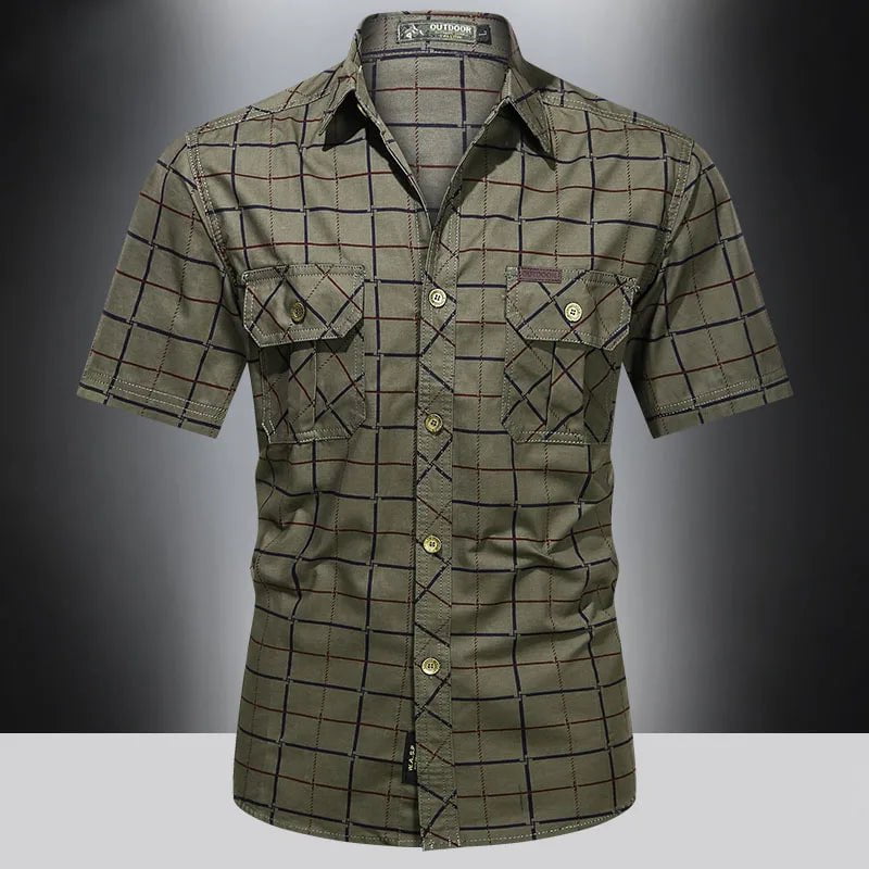 Lenoir™ | Chemise élégante à manches courtes à carreaux