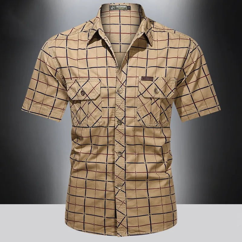 Lenoir™ | Chemise élégante à manches courtes à carreaux