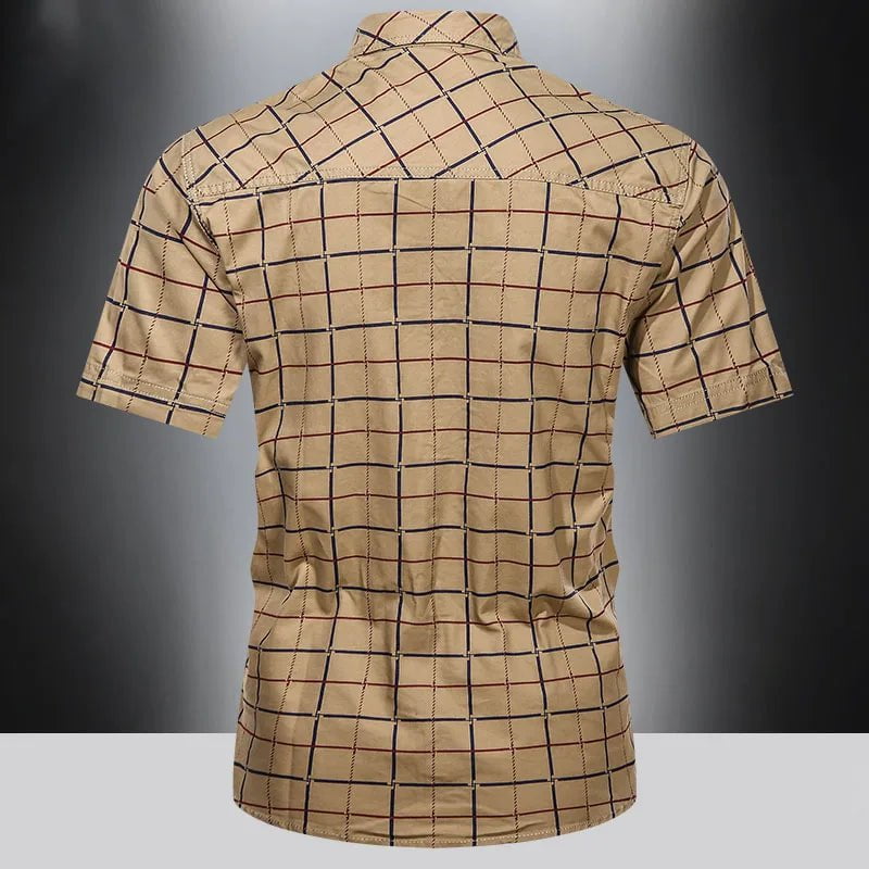Lenoir™ | Chemise élégante à manches courtes à carreaux
