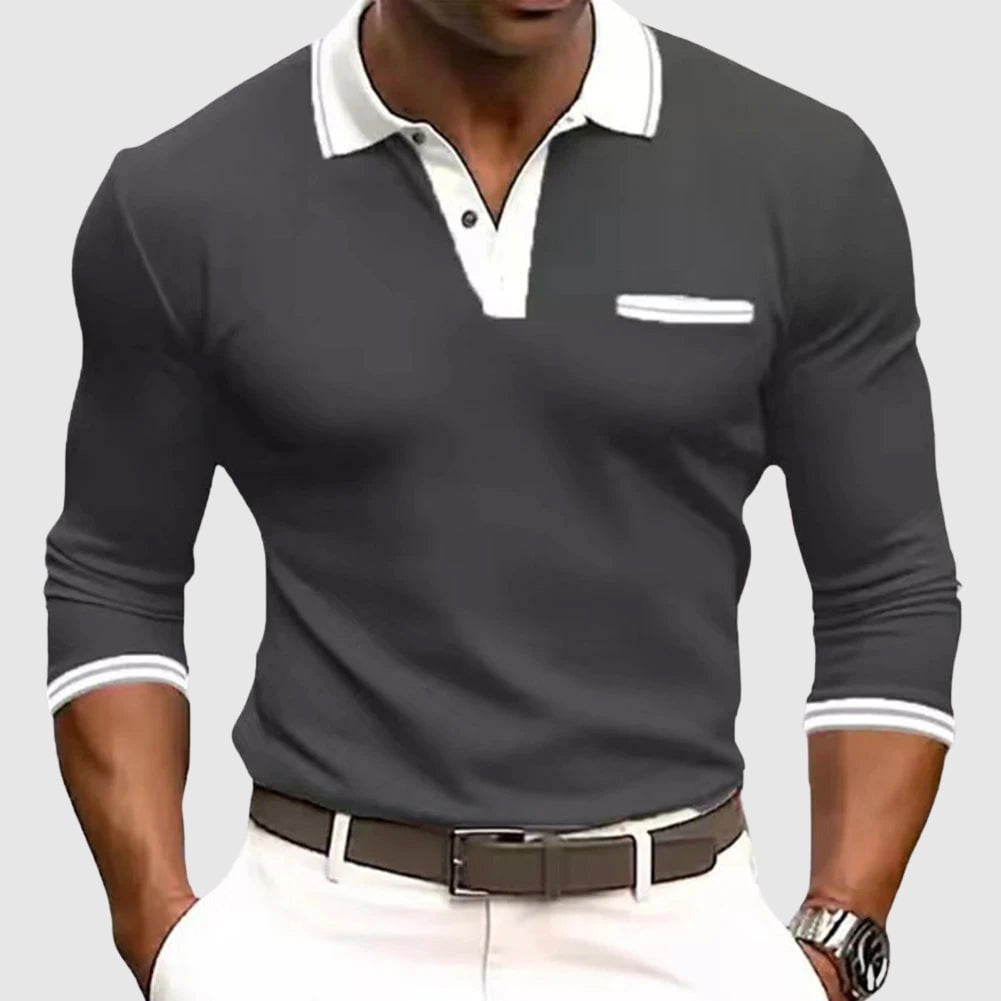 Lenoir™ - Chemise à détails contrastés élégants