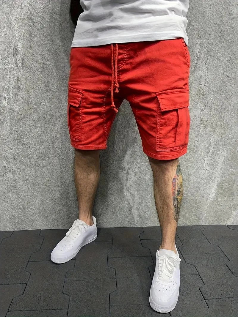 Lenoir™ | Short cargo décontracté à taille non élastique avec cordon