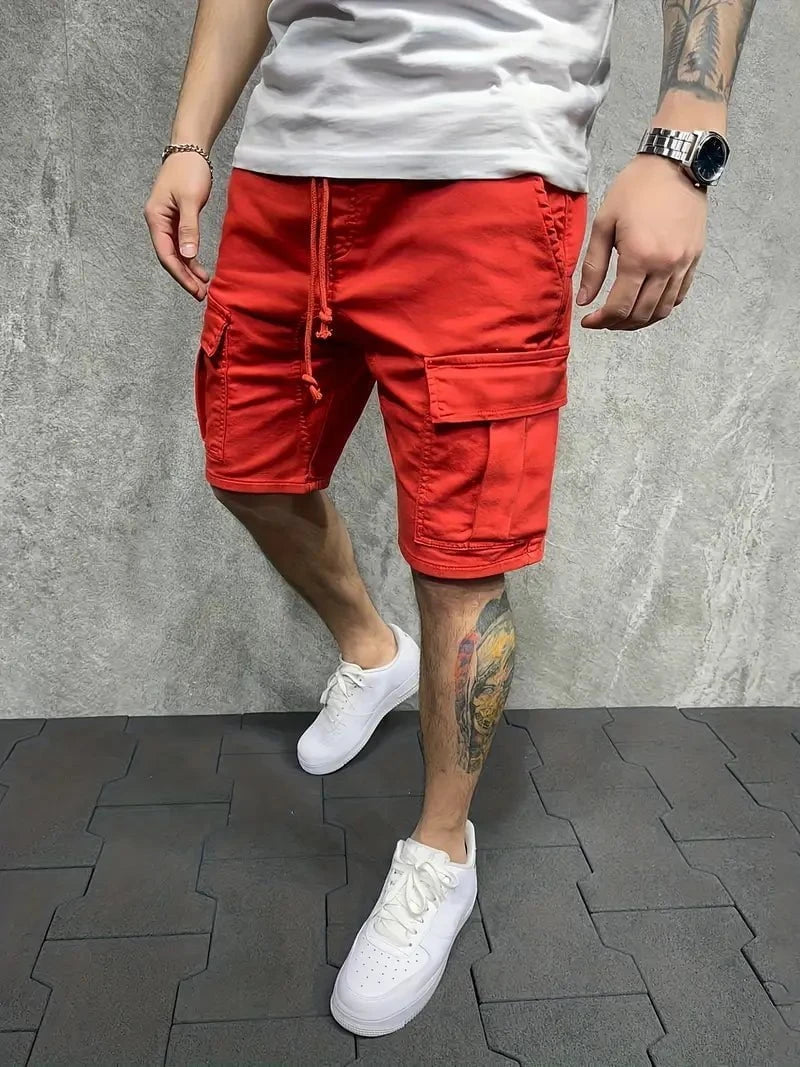Lenoir™ | Short cargo décontracté à taille non élastique avec cordon