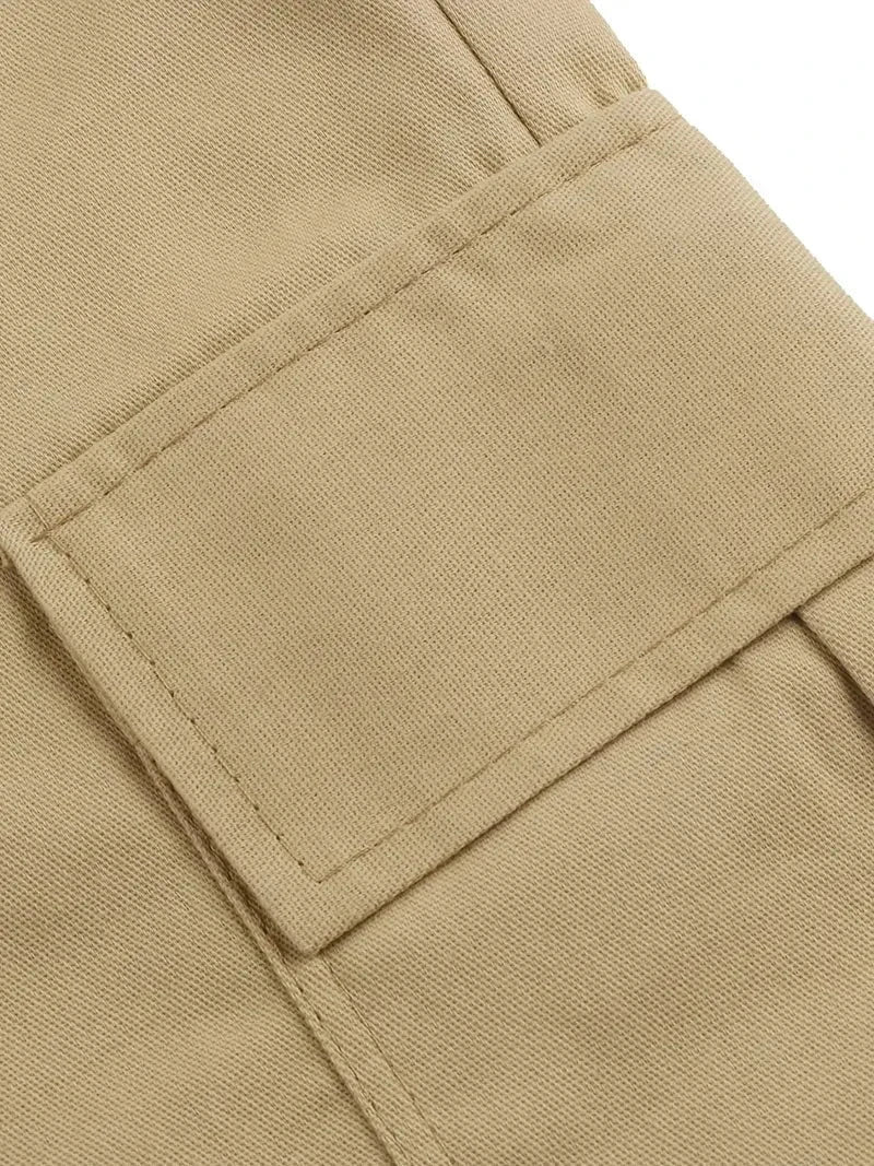 Lenoir™ | Short cargo décontracté à taille non élastique avec cordon