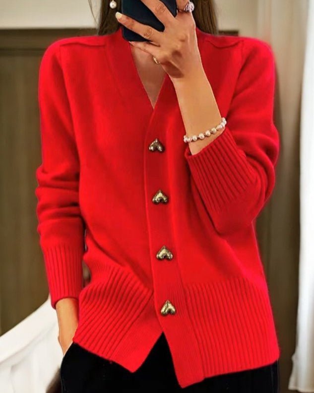 Lenoir | Cardigan Élégant avec Boutons en Cœur