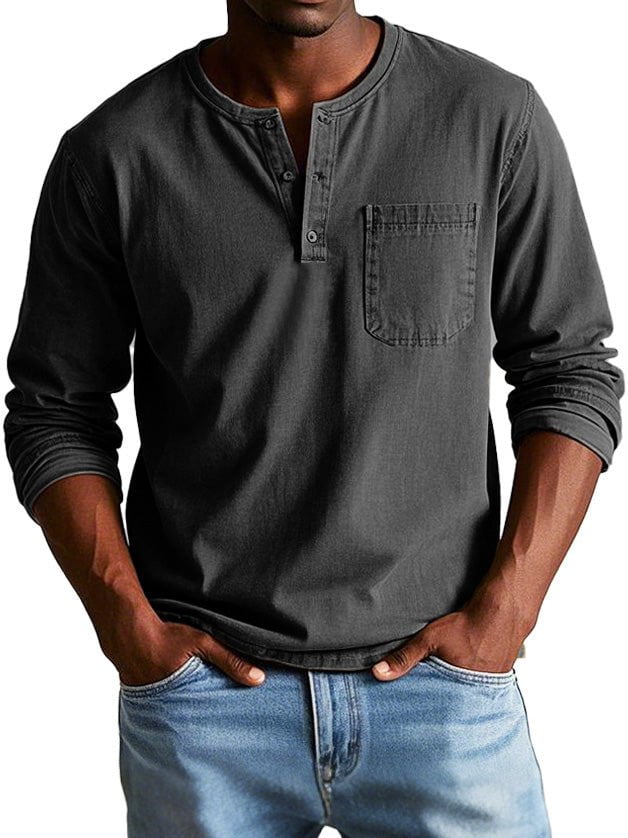 Lenoir™ - Chemise Vintage à Manches Longues