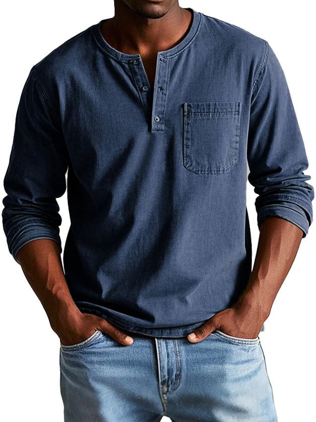 Lenoir™ - Chemise Vintage à Manches Longues