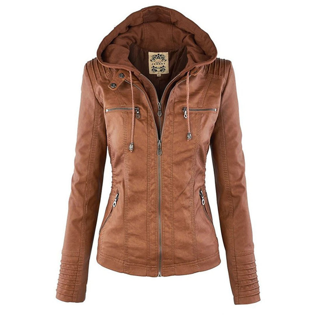 Élodie™ – Veste en cuir cintrée