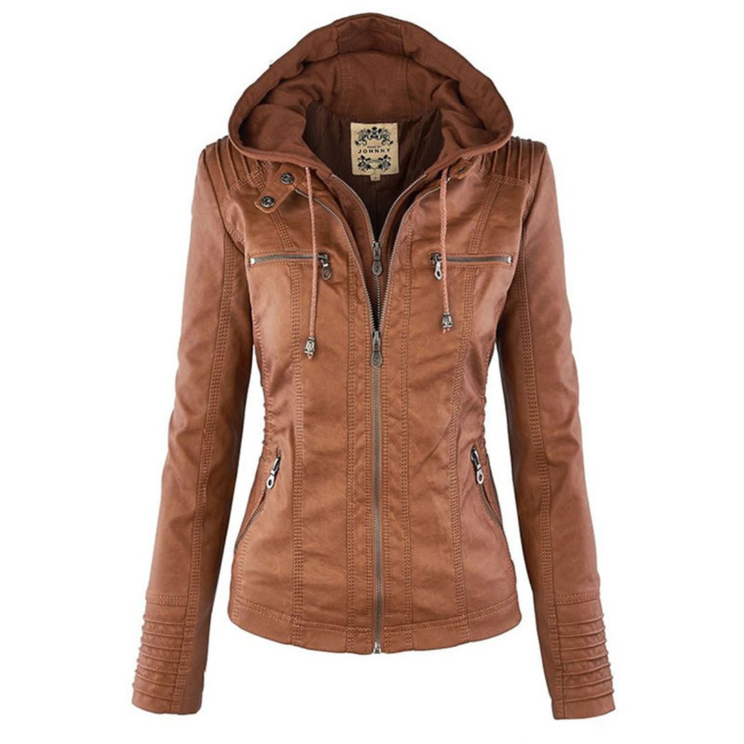 Élodie™ – Veste en cuir cintrée