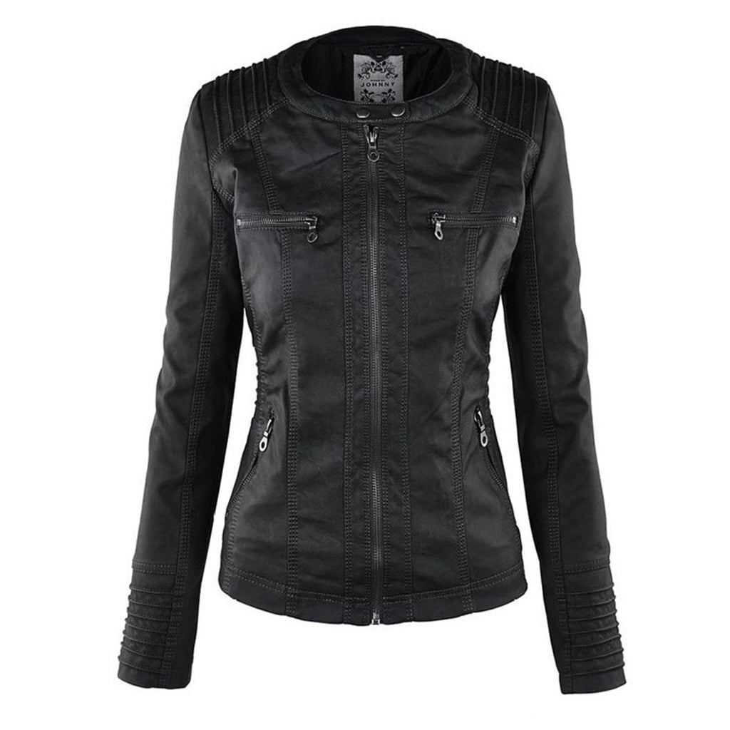 Élodie™ – Veste en cuir cintrée