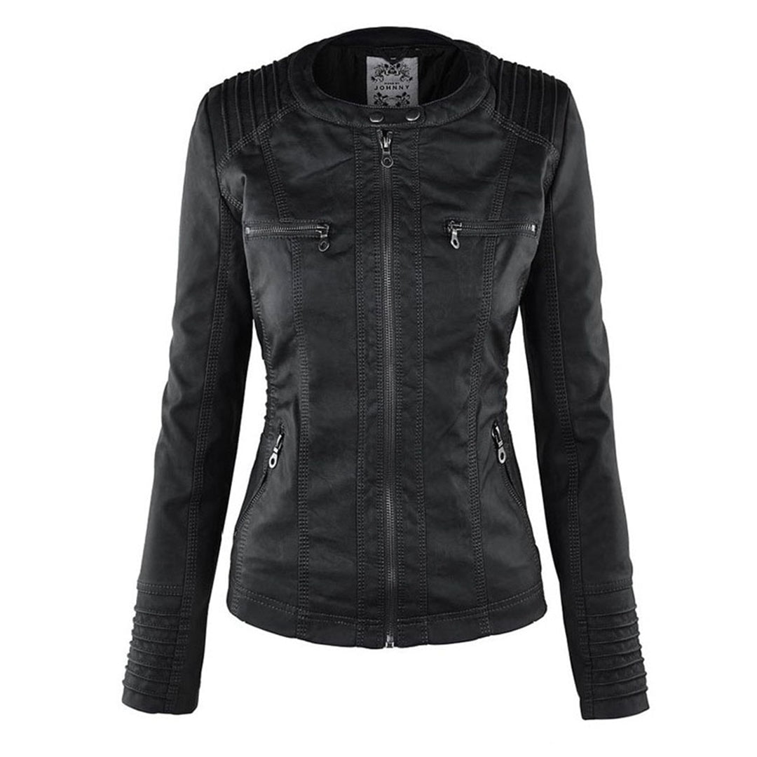 Élodie™ – Veste en cuir cintrée