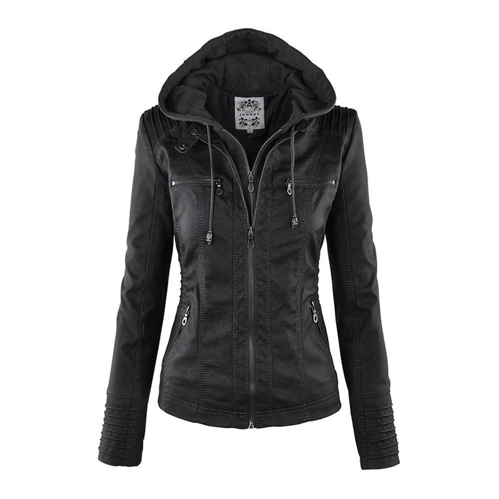 Élodie™ – Veste en cuir cintrée