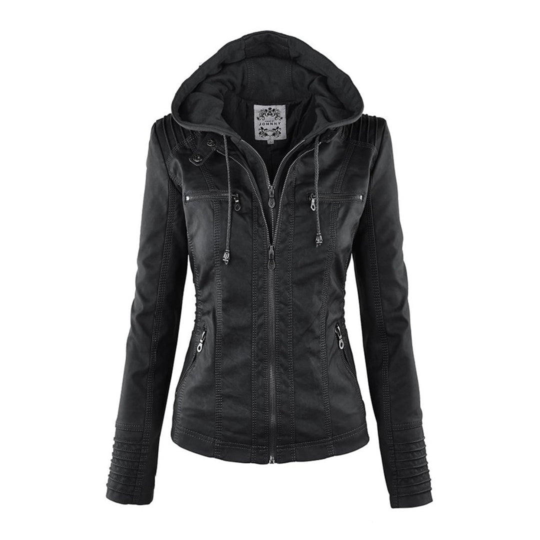 Élodie™ – Veste en cuir cintrée