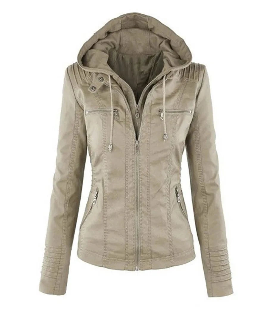 Élodie™ – Veste en cuir cintrée
