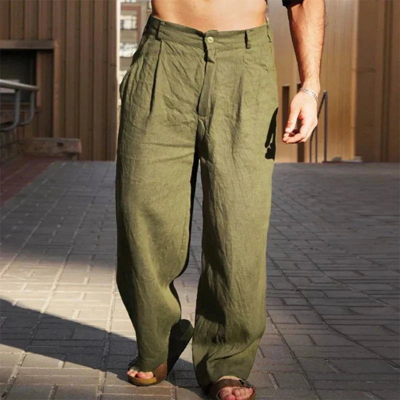 Lenoir™ | Pantalon large en lin