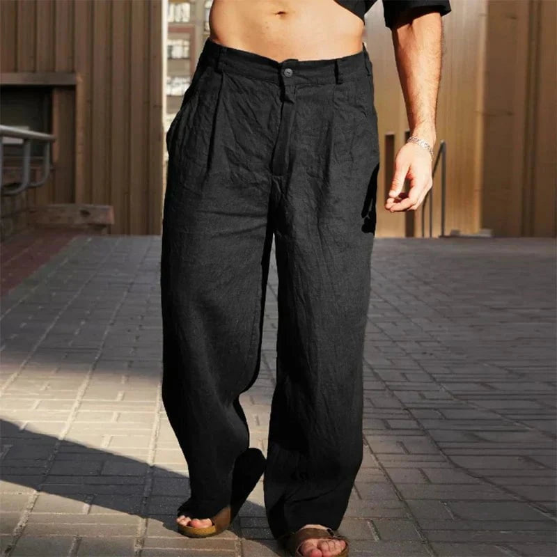 Lenoir™ | Pantalon large en lin
