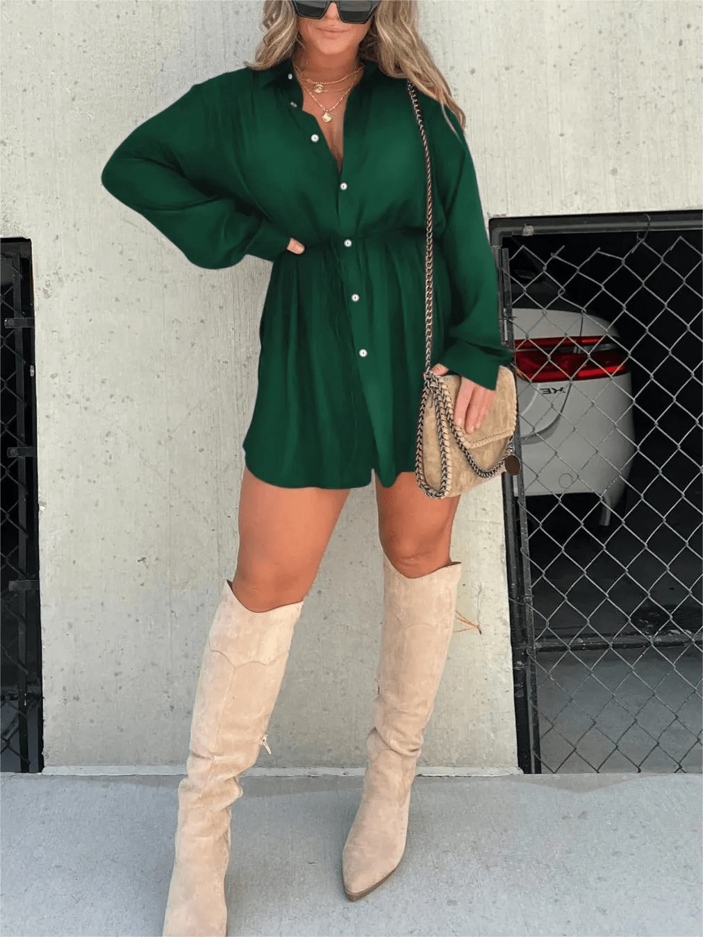 Lenoir™ | Robe combinaison satinée tendance