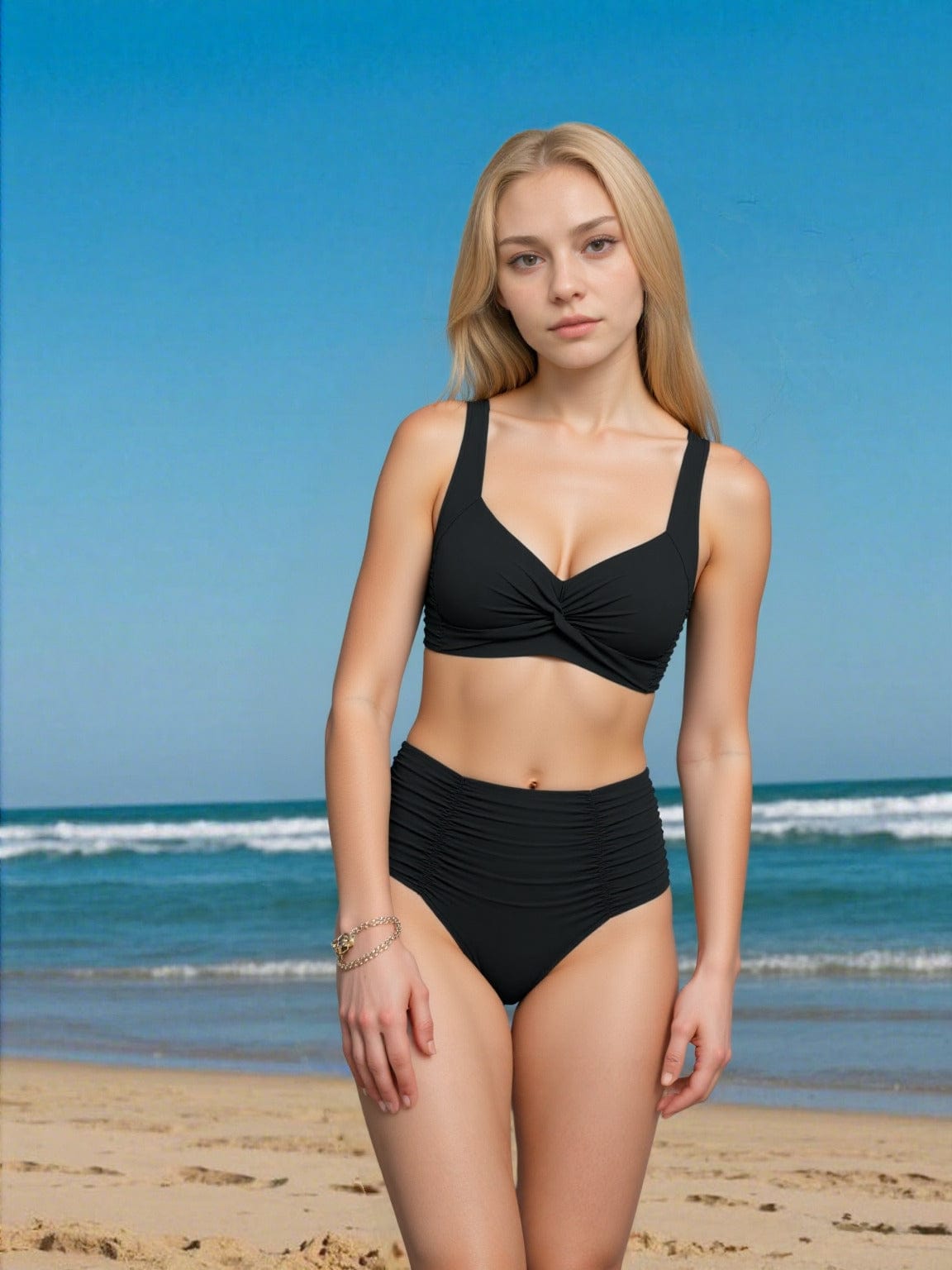 Lenoir™ | Bikini bandeau à fronces