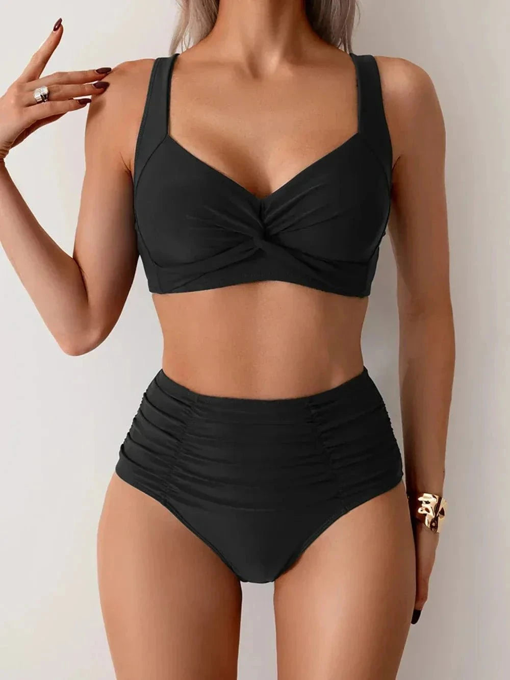 Lenoir™ | Bikini bandeau à fronces
