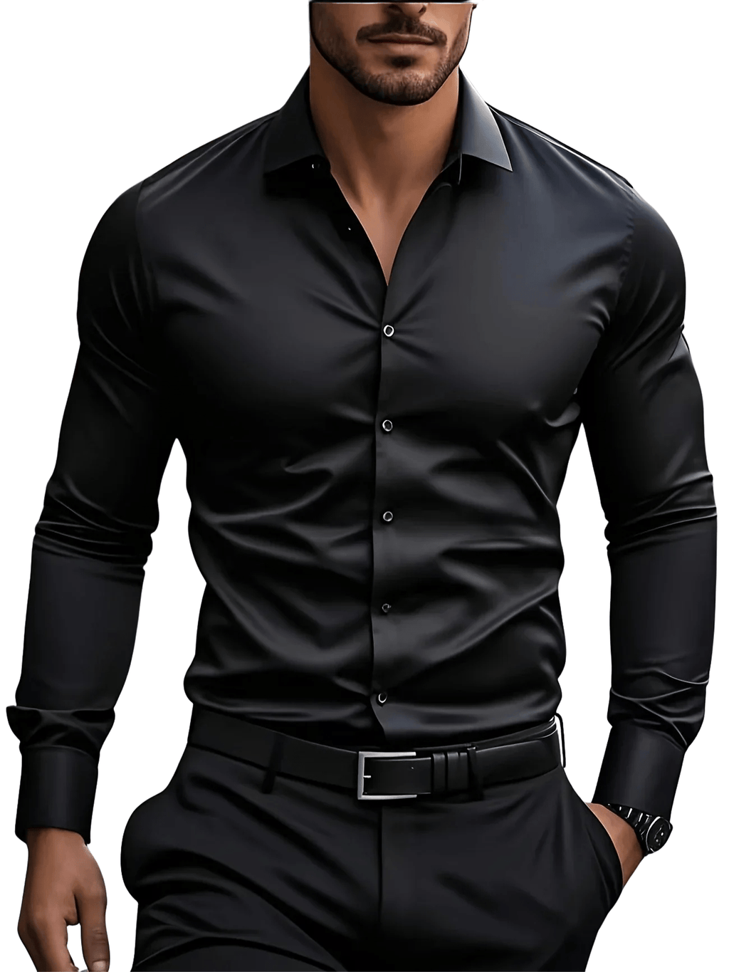 Lenoir™ | Chemise élégante à manches longues avec boutons