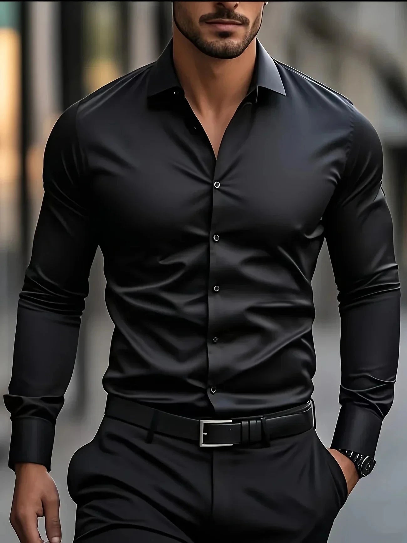 Lenoir™ | Chemise élégante à manches longues avec boutons
