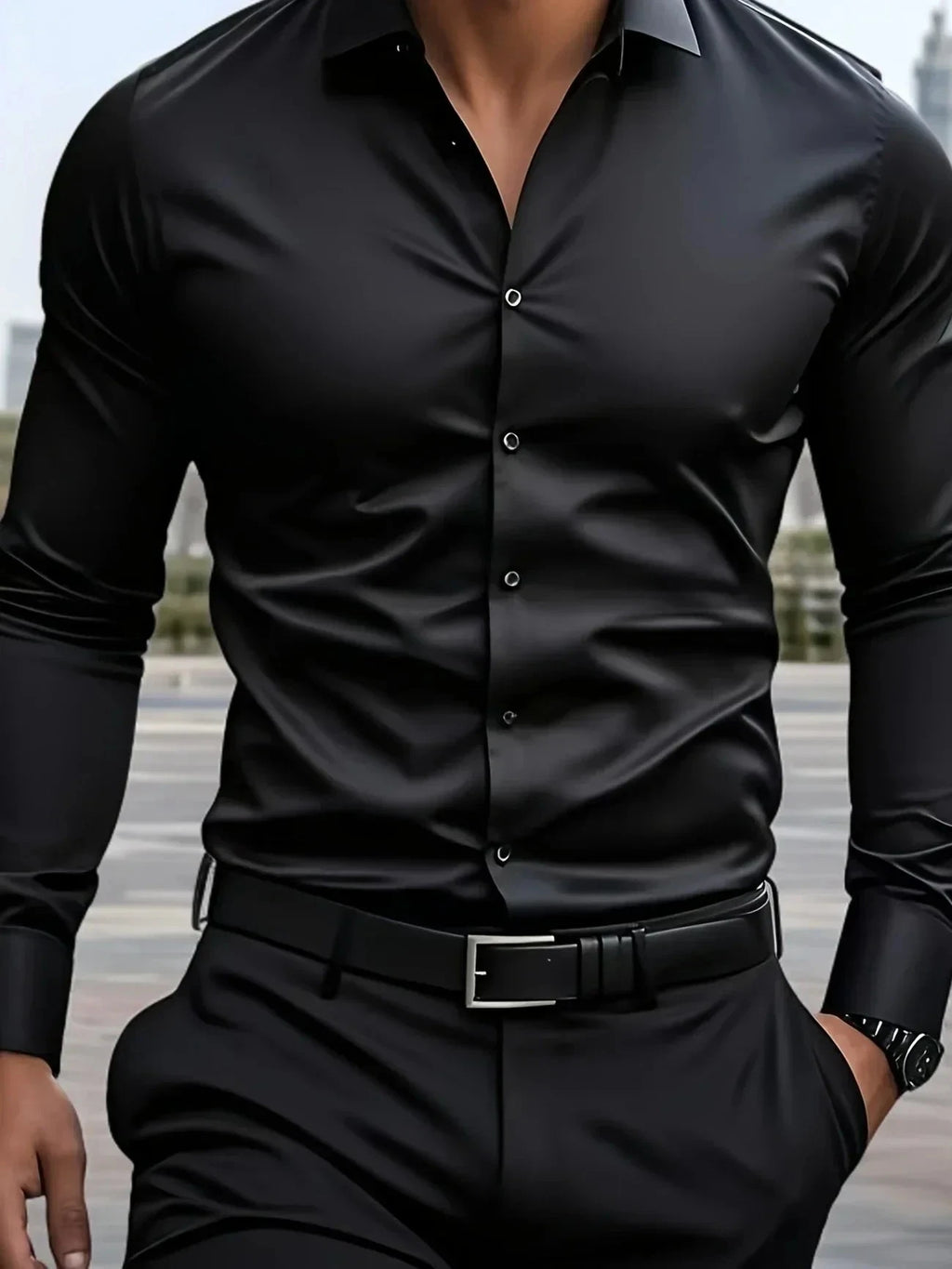 Lenoir™ | Chemise élégante à manches longues avec boutons
