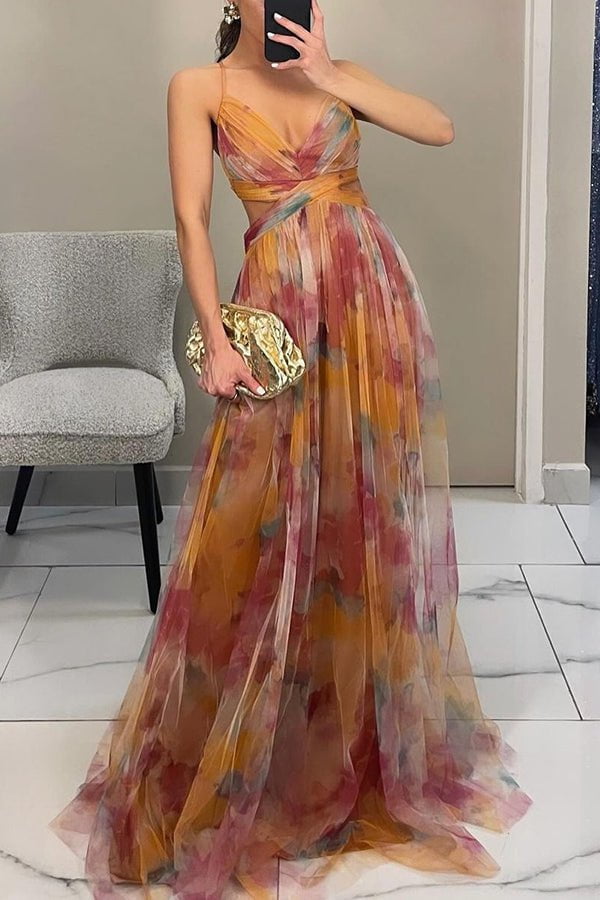 Lenoir™ | Magnifique maxi-robe à imprimé floral
