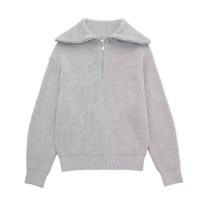 Lenoir™ | Pull zippé rayé