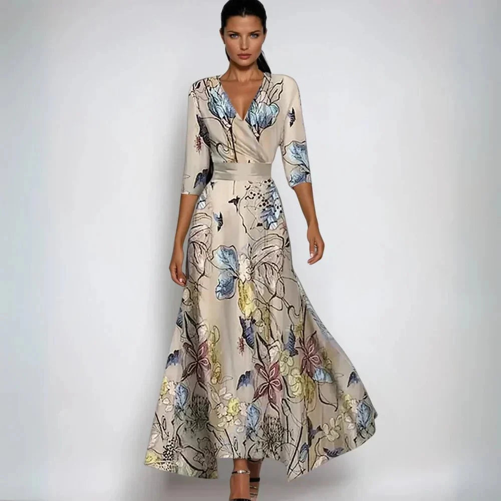 Emily - Robe Maxi Fleurie Luxe