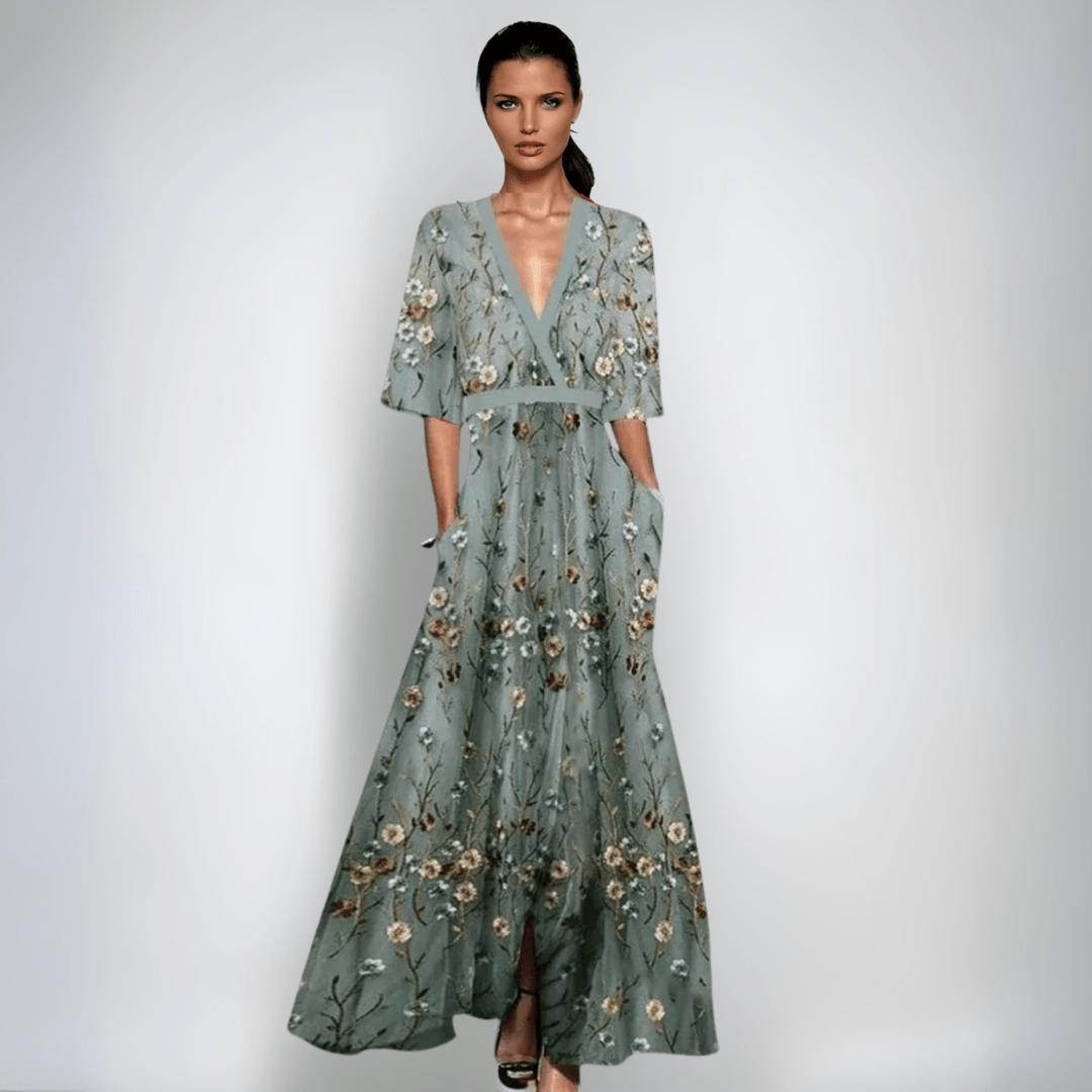 Emily - Robe Maxi Fleurie Luxe
