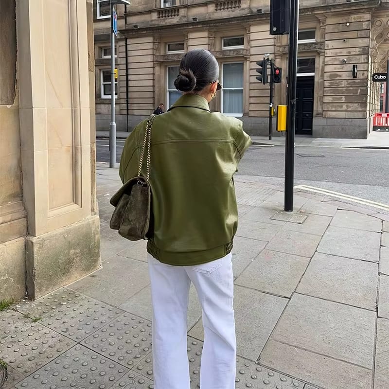 Marie - Veste en Cuir Oversized