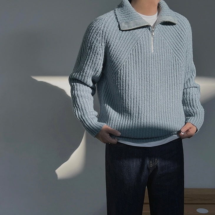Lenoir™ | Pull Azure à quart de zip