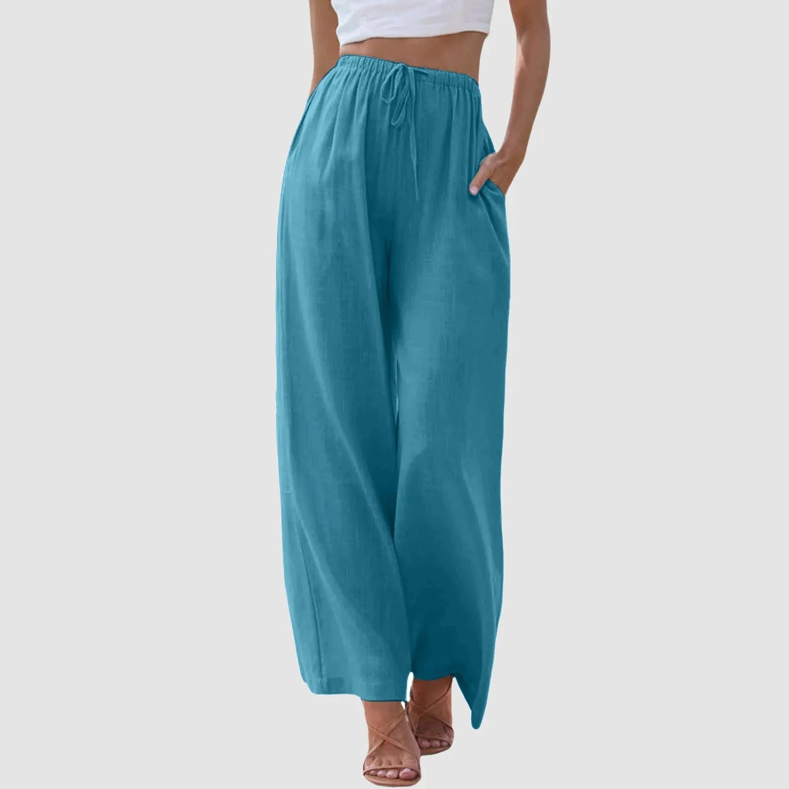 Lenoir™ | Pantalon confort à jambe large et taille haute