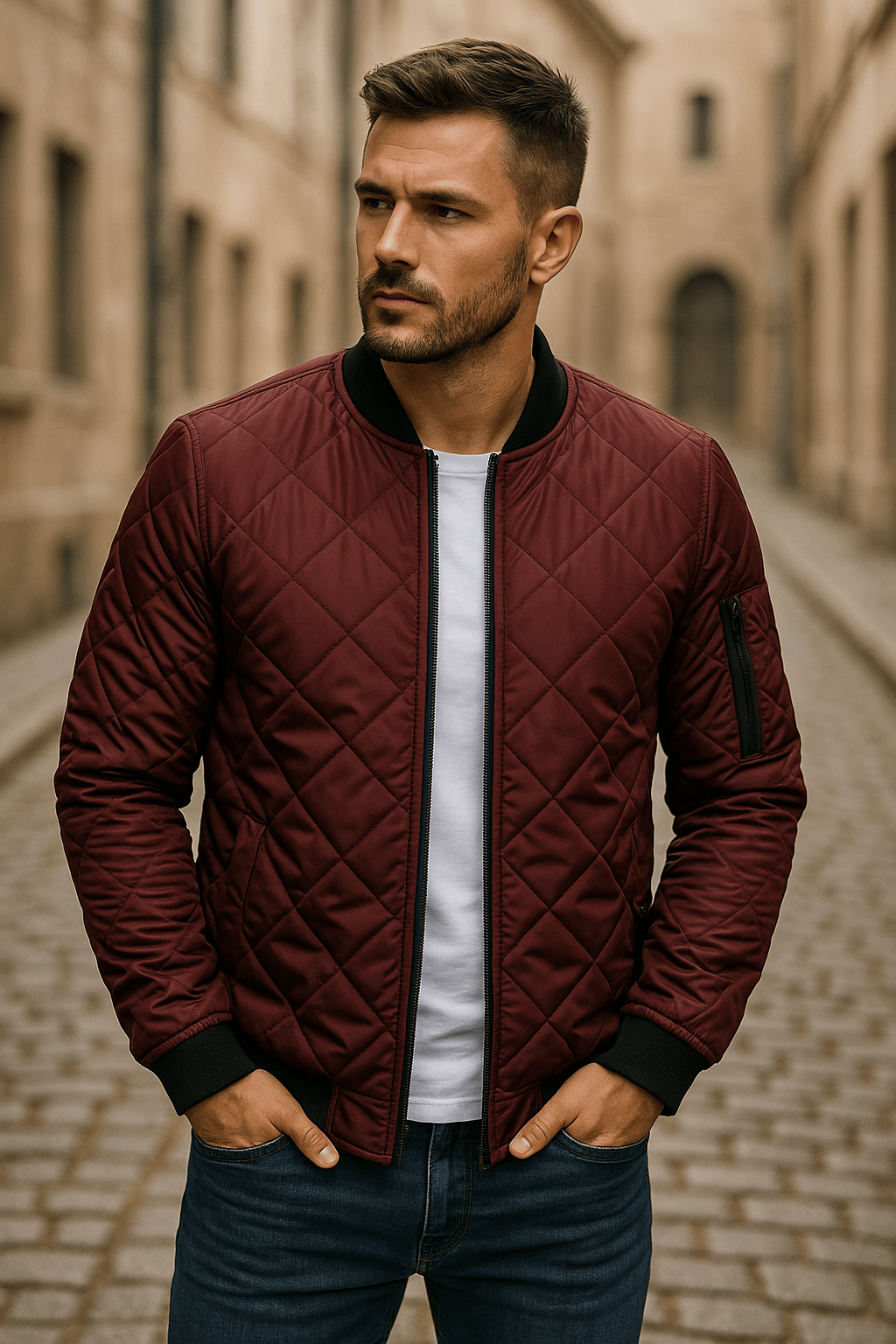 Lenoir™ | Veste en coton à motif losange