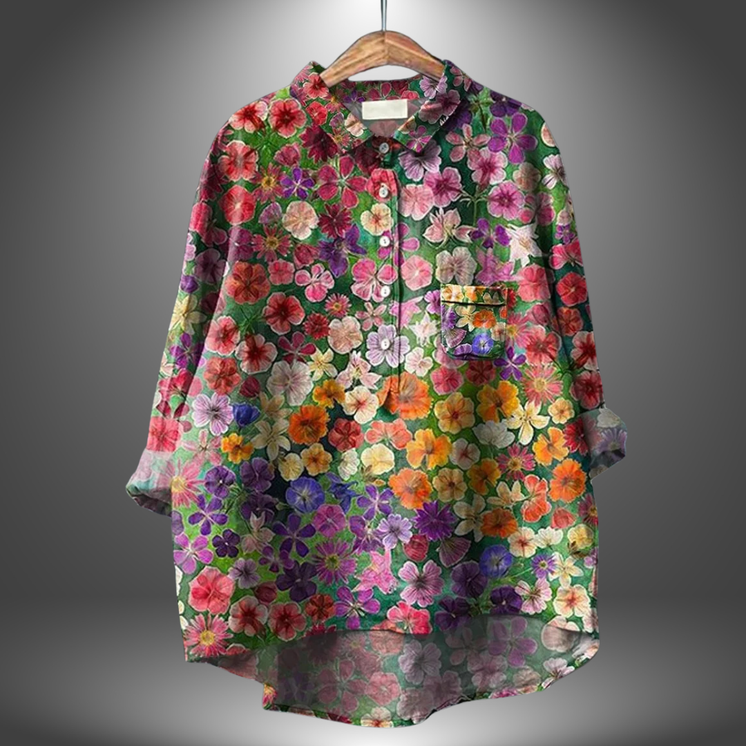 Colette | Chemise Florale Artisanale pour Femme