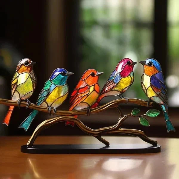 Birdy - Oiseaux En Verre Coloré Pour Une Décoration Intérieure Raffinée