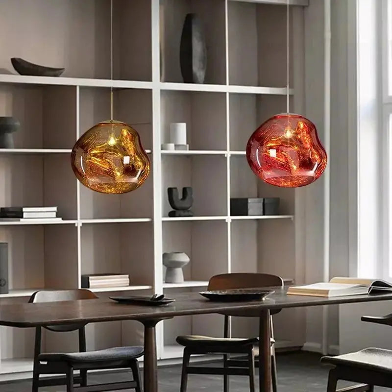 Suspension Melt artisanale – Lumière chaleureuse & design artistique