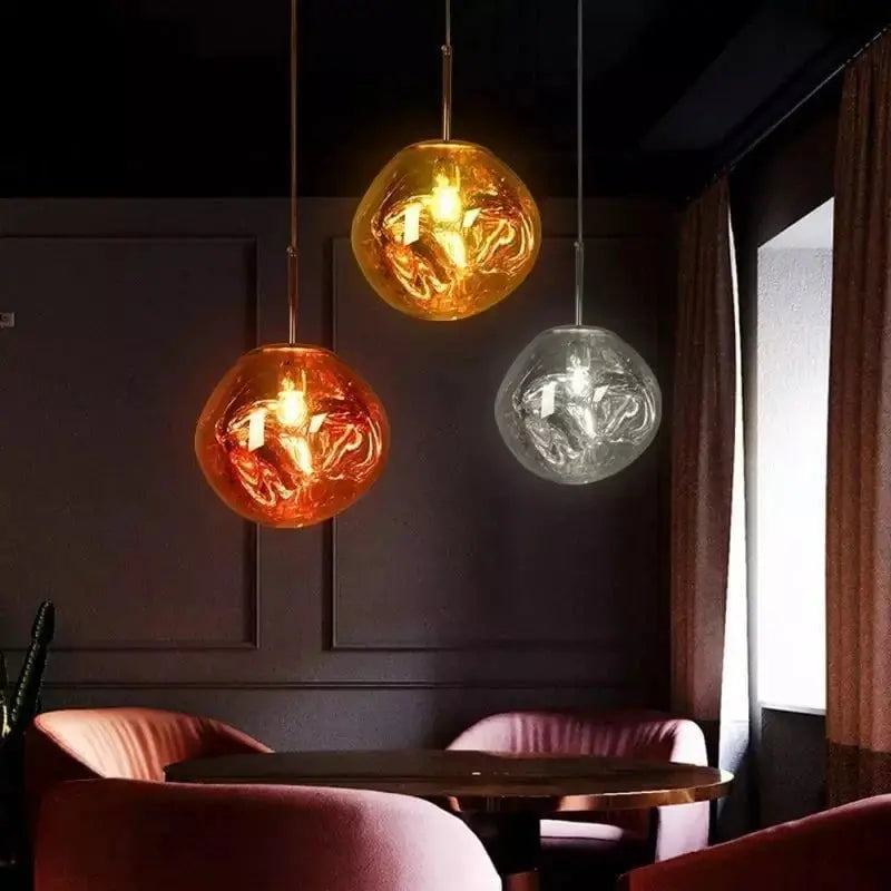 Suspension Melt artisanale – Lumière chaleureuse & design artistique