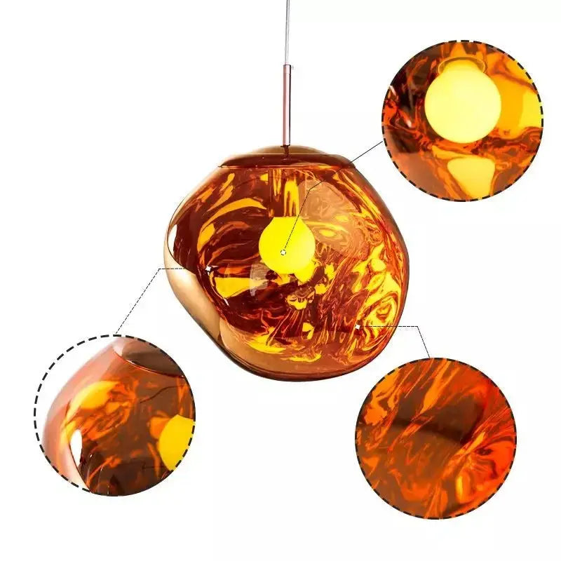 Suspension Melt artisanale – Lumière chaleureuse & design artistique