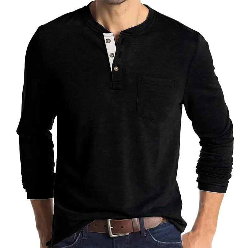 Henrik™ – Henley Manches Longues Premium