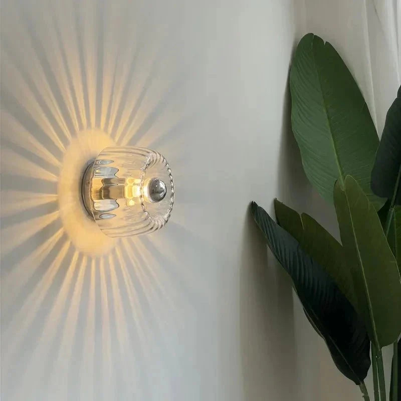Applique murale Bauhaus Nordique artisanale – Verre soufflé à la main dans mon atelier