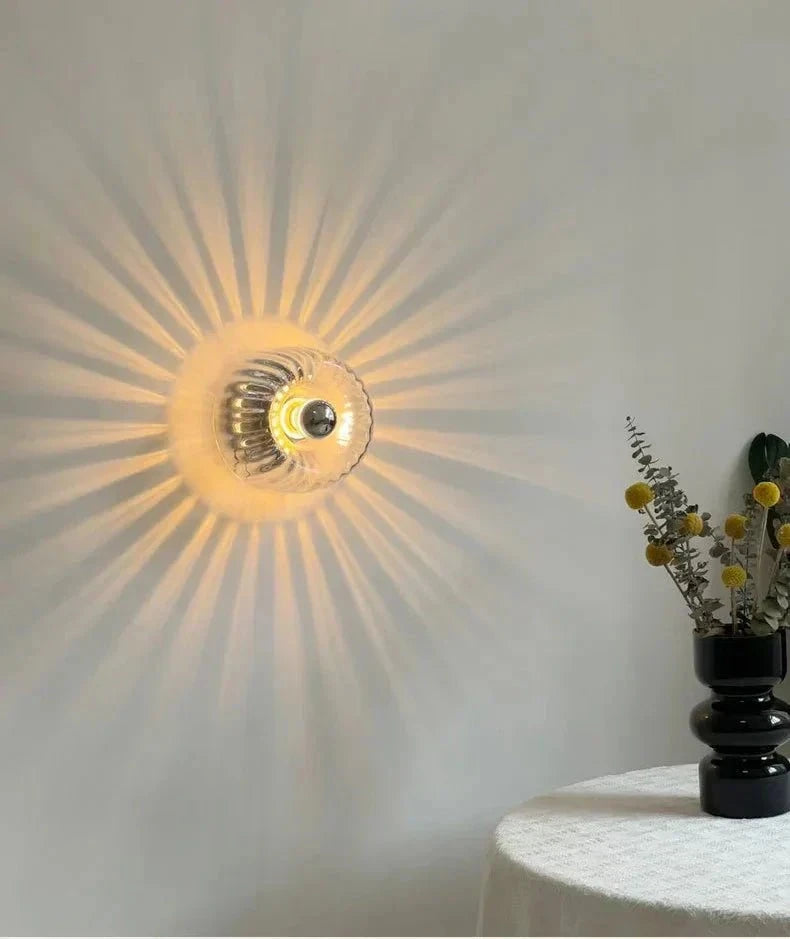 Applique murale Bauhaus Nordique artisanale – Verre soufflé à la main dans mon atelier