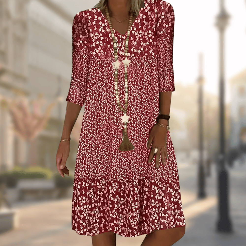 Naila | Robe Élégante À Imprimé - Verona Botique