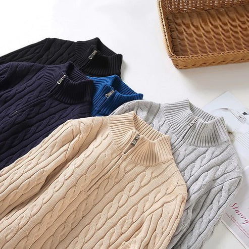 Nicolas | Pull Demi - Zip Style Old Money - Verona Botique