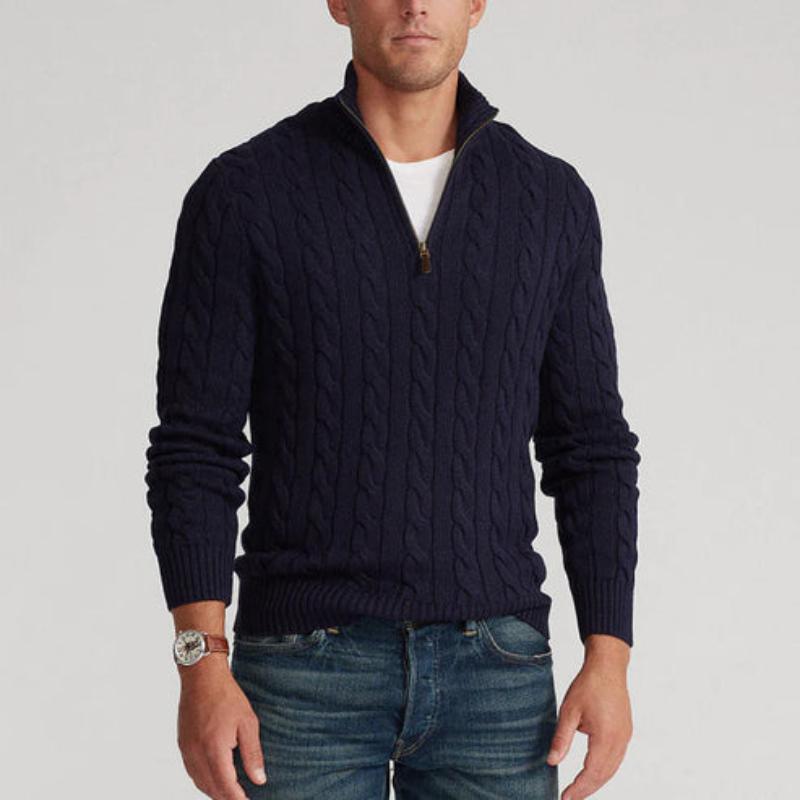 Nicolas | Pull Demi - Zip Style Old Money - Verona Botique